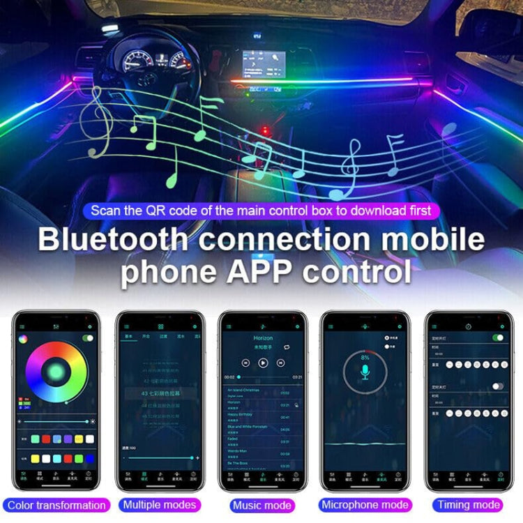 10 in 1 Car Hidden Acrylic LED Colorful Decorative Atmosphere Light Strip - Atmosphere lights by PMC Jewellery | Online Shopping South Africa | PMC Jewellery | Buy Now Pay Later Mobicred