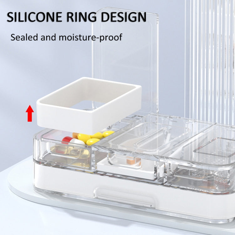 3 In 1 Double-layer Cutting and Grinding Medicine Box Travel Pill Organizer Case(Black) - free shipping - PMC TechLife - Order now!