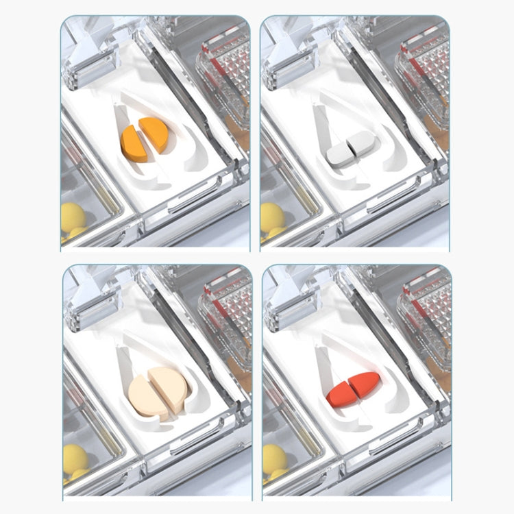 3 In 1 Double-layer Cutting and Grinding Medicine Box Travel Pill Organizer Case(Black) - free shipping - PMC TechLife - Order now!