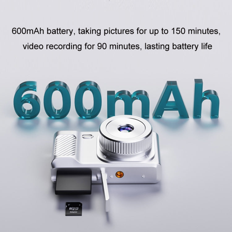 1080P HD Student Retro Digital Card Camera, Color: White - Video Cameras by PMC TechLife | Online Shopping South Africa | PMC TechLife | Buy Now Pay Later Mobicred