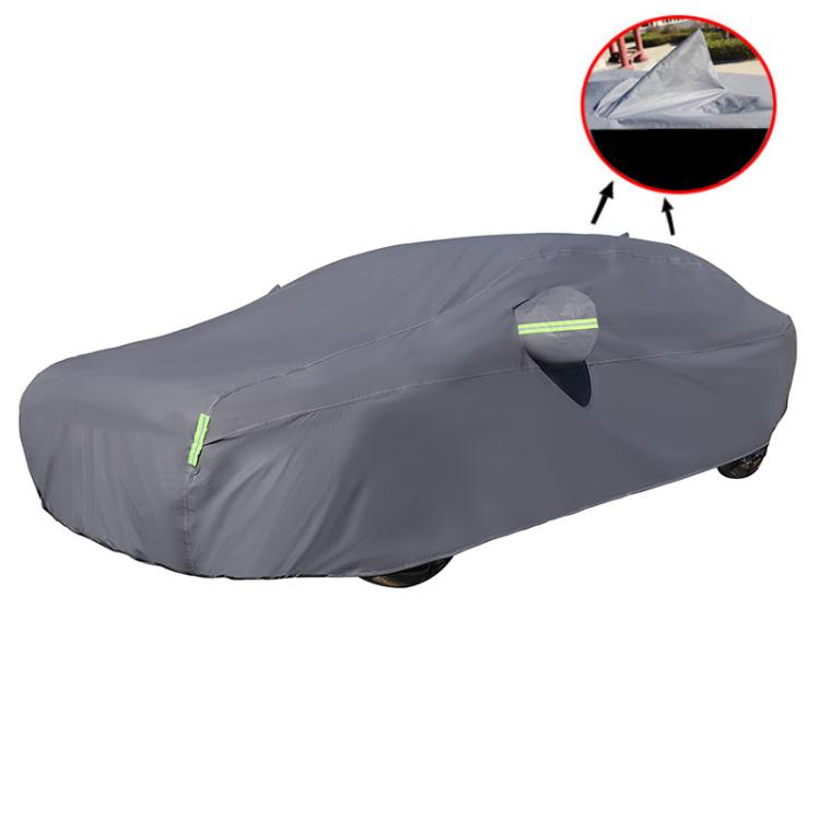 Sedan Car EVA Plus Velvet Thickened Heat Insulation Sunshade With Shark Fin, Size: XL 4.9x1.8x1.5m - PE Material by PMc TechLife | Online Shopping South Africa | PMc TechLife | Buy Now Pay Later Mobicred