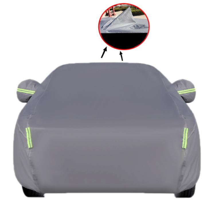 Sedan Car EVA Plus Velvet Thickened Heat Insulation Sunshade With Shark Fin, Size: XL+ 5.1x1.8x1.5m - PE Material by PMc TechLife | Online Shopping South Africa | PMc TechLife | Buy Now Pay Later Mobicred
