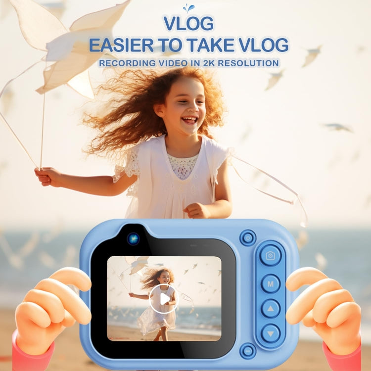 D60 3m Waterproof 2K HD 10X 2.4-inch Outdoor Photo Video Recording Children Mini Camera(Pink) - Children Cameras by PMC TechLife | Online Shopping South Africa | PMC TechLife | Buy Now Pay Later Mobicred