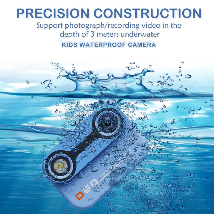 D60 3m Waterproof 2K HD 10X 2.4-inch Outdoor Photo Video Recording Children Mini Camera(Yellow) - Children Cameras by PMC TechLife | Online Shopping South Africa | PMC TechLife | Buy Now Pay Later Mobicred