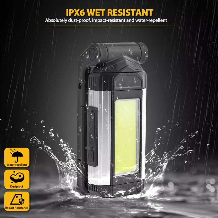 E-SMARTER K011 USB Rechargeable Repair Light With Magnet COB Strong Light Flashlight, Style: B Simple Silver - Other Tools by E-SMARTER | Online Shopping South Africa | PMC TechLife | Buy Now Pay Later Mobicred