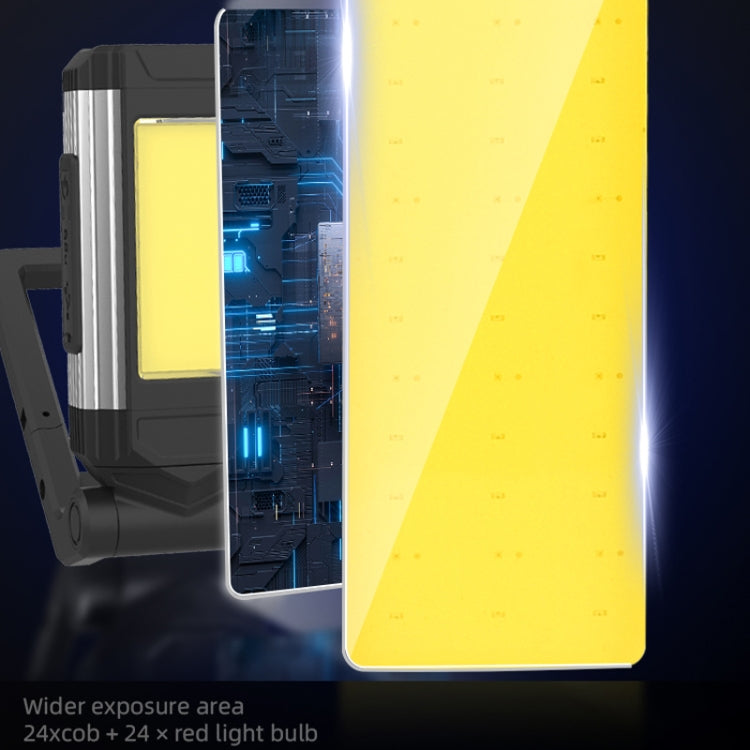 E-SMARTER K011 USB Rechargeable Repair Light With Magnet COB Strong Light Flashlight, Style: A Foldable Silver - Other Tools by E-SMARTER | Online Shopping South Africa | PMC TechLife | Buy Now Pay Later Mobicred