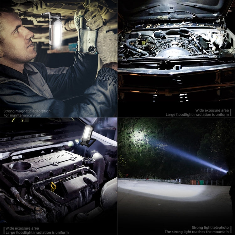 E-SMARTER K011 USB Rechargeable Repair Light With Magnet COB Strong Light Flashlight, Style: B Simple Red - Other Tools by E-SMARTER | Online Shopping South Africa | PMC TechLife | Buy Now Pay Later Mobicred