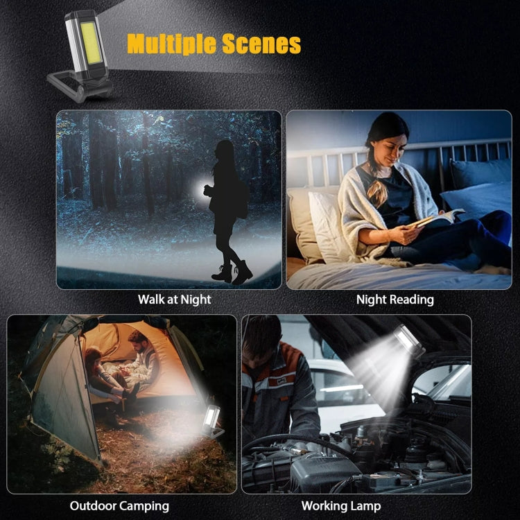 E-SMARTER K011 USB Rechargeable Repair Light With Magnet COB Strong Light Flashlight, Style: A Foldable Red - Other Tools by E-SMARTER | Online Shopping South Africa | PMC Jewellery | Buy Now Pay Later Mobicred