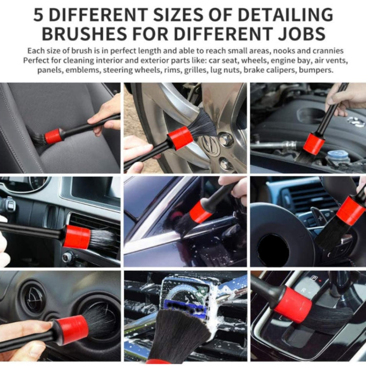 11pcs /Set Car Wash Cleaning Gap Detail Short Handle Brush(Blue) - Car washing supplies by PMC Jewellery | Online Shopping South Africa | PMC Jewellery | Buy Now Pay Later Mobicred