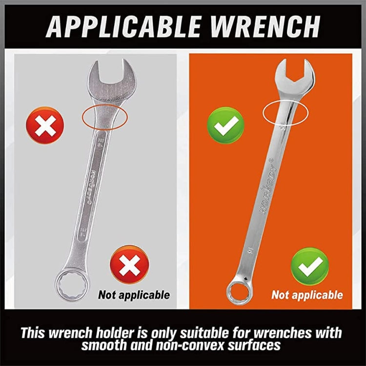 12-Slot Plastic Magnetic Removable Tray Wrench Storage Bracket(Black+Blue) - free shipping - PMC TechLife - Order now!