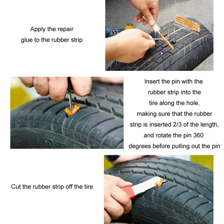 46pcs /Set Car Tubeless Tire Repair Needle Rubber Strip Valve Tip Needle-nosed Pliers Tool Set(With Bag) - Tire Repair & Installation Tools by PMC TechLife | Online Shopping South Africa | PMC TechLife | Buy Now Pay Later Mobicred