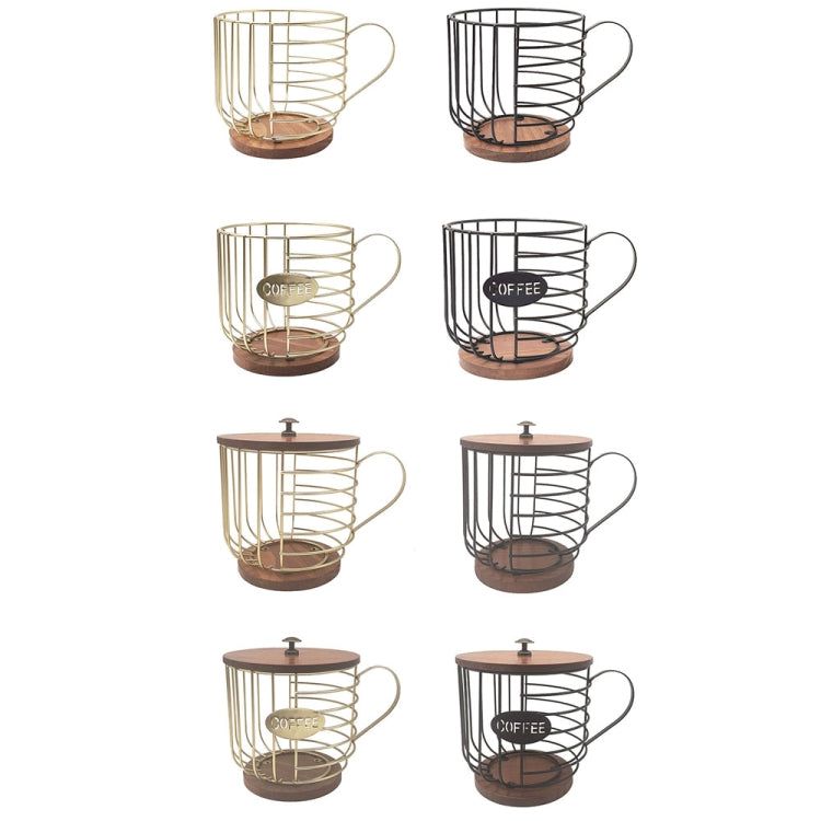 Coffee Companion Storage Rack Cup-Shaped Kitchen Storage Basket, Color: Black No Words���Lid - free shipping - PMC TechLife - Order now!