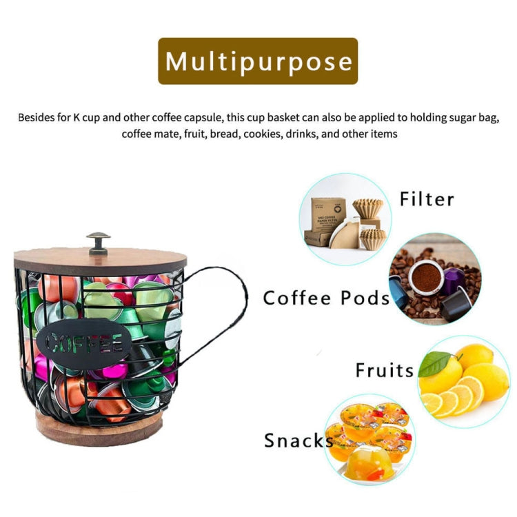Coffee Companion Storage Rack Cup-Shaped Kitchen Storage Basket, Color: Black No Words���Lid - free shipping - PMC TechLife - Order now!