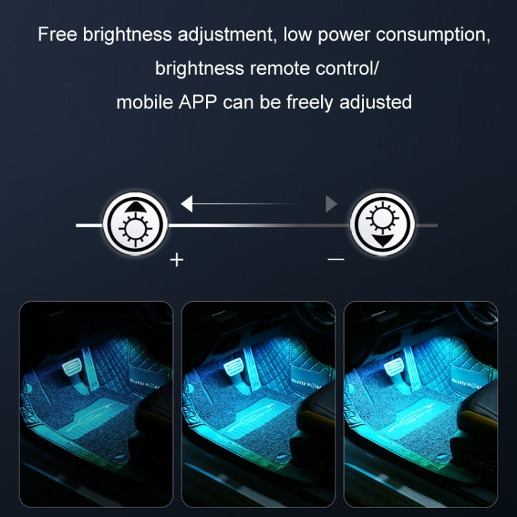 Eight-Color LED Voice Control Car Music Rhythm Atmosphere Light, Specification: 5V USB APP + Remote Control - Atmosphere lights by PMC TechLife | Online Shopping South Africa | PMC TechLife | Buy Now Pay Later Mobicred