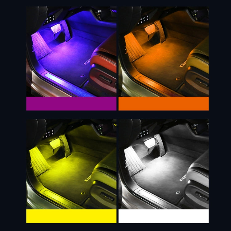 Eight-Color LED Voice Control Car Music Rhythm Atmosphere Light, Specification: 5V USB With Switch APP + Remote Control - free shipping - PMC TechLife - Order now!