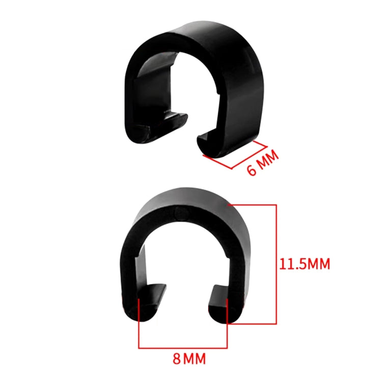 50pcs Bicycle Brake Gearshift Cable Tube Fixing Plastic C-shaped Buckle(Black) - Others by PMC TechLife | Online Shopping South Africa | PMC TechLife | Buy Now Pay Later Mobicred