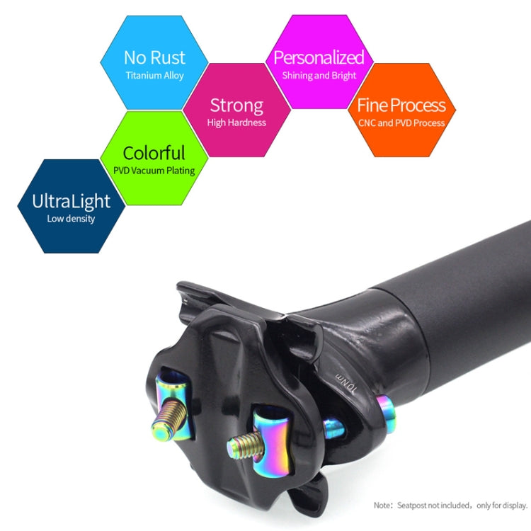 Bicycle Titanium Alloy Seat Post Locking Screws, Color: M6x30 Colorful - Bicycle Saddle by PMC TechLife | Online Shopping South Africa | PMC TechLife | Buy Now Pay Later Mobicred