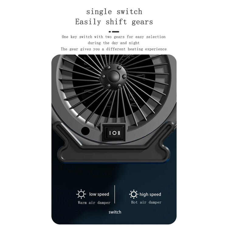 1800W Desktop High-power Two-speed Heater Household Fast Heating Heater, Spec: EU Plug(Black) - Electric Heaters by PMC TechLife | Online Shopping South Africa | PMC TechLife | Buy Now Pay Later Mobicred