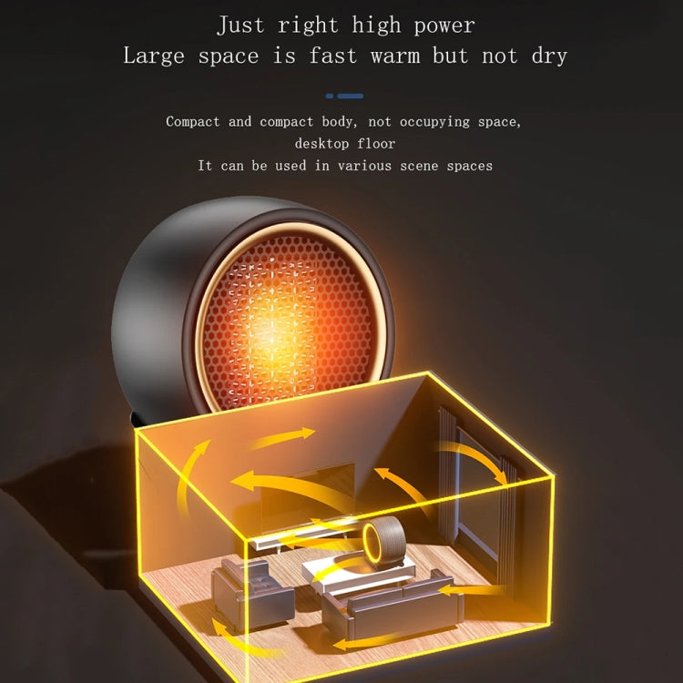 1800W Desktop High-power Two-speed Heater Household Fast Heating Heater, Spec: US Plug(Gray) - Electric Heaters by PMC TechLife | Online Shopping South Africa | PMC TechLife | Buy Now Pay Later Mobicred