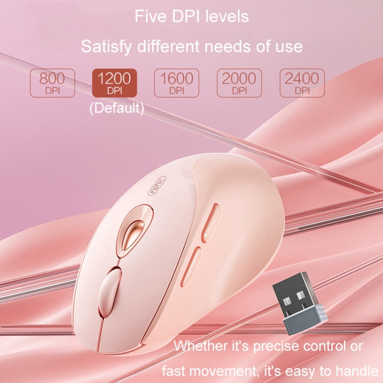 Inphic DR801 2.4G+Bluetooth 5.0/4.0 Wireless Mouse USB Tri-Mode Mute Rechargeable Girls Office Home Gaming Mouse(Pink) - free shipping - PMC TechLife - Order now!