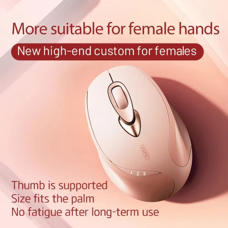 Inphic M8P 2.4G Wireless Mouse USB Mute Charging Girls Office Portable Ergonomic Mouse With Power Display(Milk Tea Color) - Wireless Mice by Inphic | Online Shopping South Africa | PMC TechLife | Buy Now Pay Later Mobicred