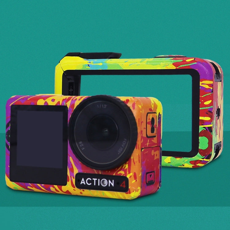 For DJI Action 4 Motion Camera Stickers All Inclusive Photo Frame Color Changing Stickers Accessories, Style: AC4-13 Snake Scale Black - free shipping - PMC TechLife - Order now!
