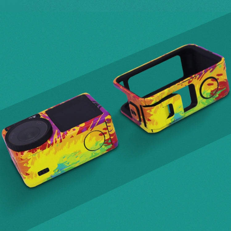 For DJI Action 4 Motion Camera Stickers All Inclusive Photo Frame Color Changing Stickers Accessories, Style: AC4-14 Snake Scale White - free shipping - PMC TechLife - Order now!