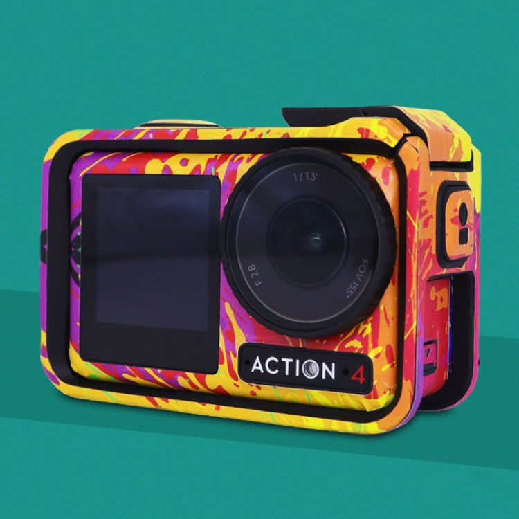 For DJI Action 4 Motion Camera Stickers All Inclusive Photo Frame Color Changing Stickers Accessories, Style: AC4-14 Snake Scale White - free shipping - PMC TechLife - Order now!