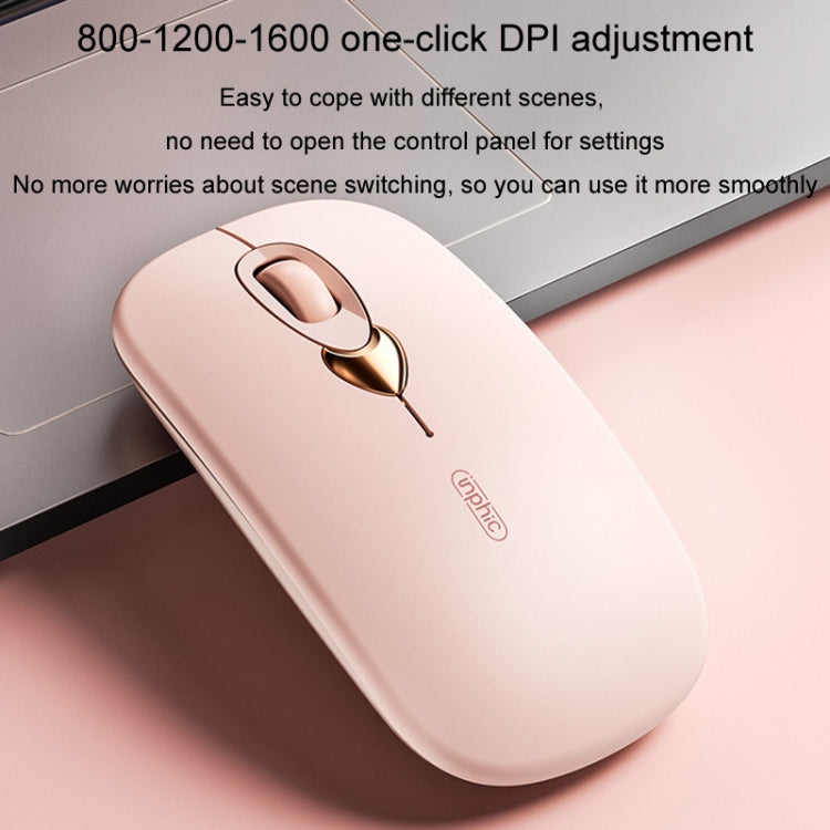 Inphic Q8 Gen 2 Bluetooth Mouse Wireless Silent Charging Office Business Girls Laptop Mouse(Milk Tea Color) - free shipping - PMC TechLife - Order now!