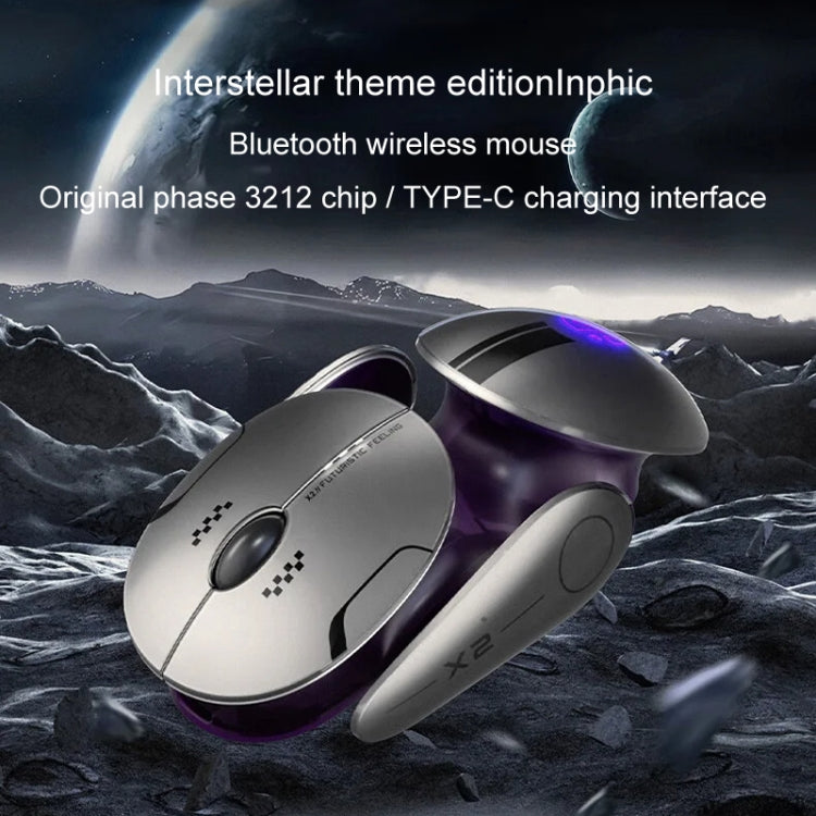 Inphic X2 Bluetooth Wireless Mouse Tri-Mode Silent Rechargeable Office Gaming Laptop Mouse(Liquid Metal Gray) - free shipping - PMC TechLife - Order now!
