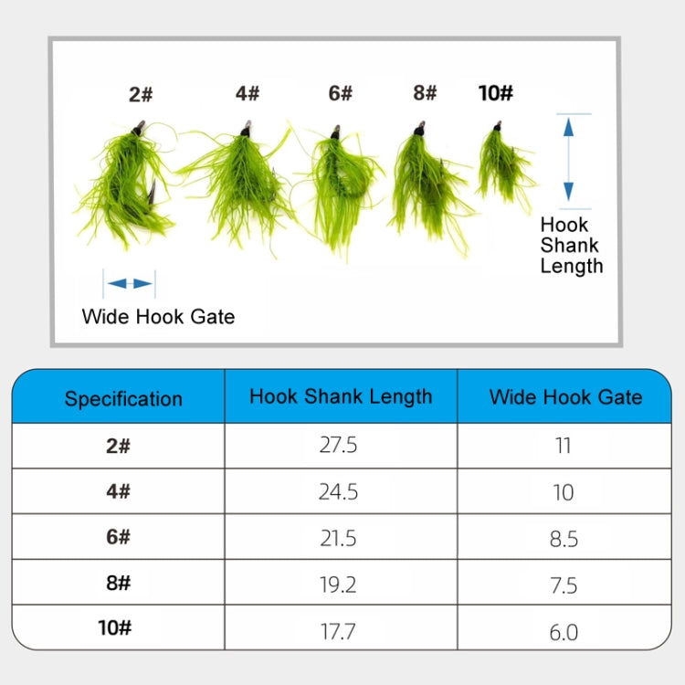 3pcs /Set Cordset Imitation Aquatic Grass Fishing Hooks Grass Hooks(10#) - Fishing Hooks by PMC TechLife | Online Shopping South Africa | PMC TechLife | Buy Now Pay Later Mobicred