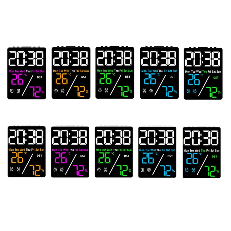 Multifunctional Temperature / Humidity Display Electronic Alarm Clock, Color: Rose Red Black - Alarm Clocks by PMc TechLife | Online Shopping South Africa | PMc TechLife | Buy Now Pay Later Mobicred