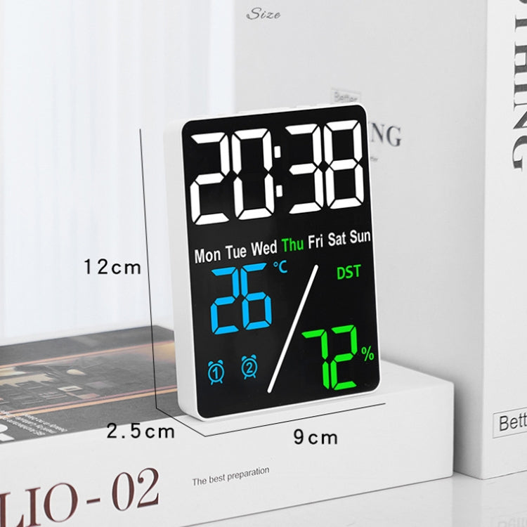Multifunctional Temperature / Humidity Display Electronic Alarm Clock, Color: Green White - Alarm Clocks by PMc TechLife | Online Shopping South Africa | PMc TechLife | Buy Now Pay Later Mobicred