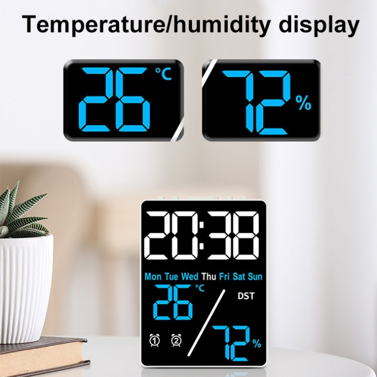 Multifunctional Temperature / Humidity Display Electronic Alarm Clock, Color: Rose Red Black - Alarm Clocks by PMc TechLife | Online Shopping South Africa | PMc TechLife | Buy Now Pay Later Mobicred
