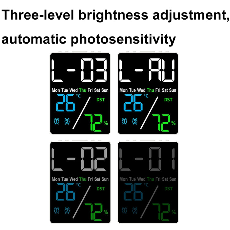 Multifunctional Temperature / Humidity Display Electronic Alarm Clock, Color: Green White - Alarm Clocks by PMc TechLife | Online Shopping South Africa | PMc TechLife | Buy Now Pay Later Mobicred
