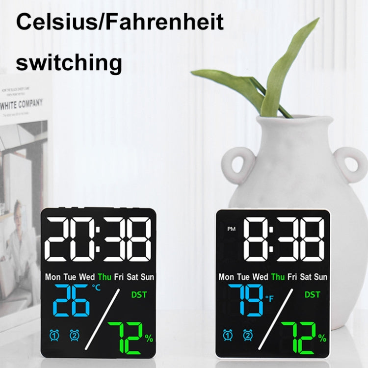 Multifunctional Temperature / Humidity Display Electronic Alarm Clock, Color: Rose Red Black - Alarm Clocks by PMc TechLife | Online Shopping South Africa | PMc TechLife | Buy Now Pay Later Mobicred