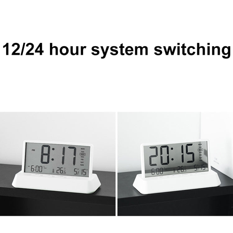 Multifunctional Temperature / Date Display Electronic Alarm Clock(Black Transparent) - Alarm Clocks by PMc TechLife | Online Shopping South Africa | PMc TechLife | Buy Now Pay Later Mobicred
