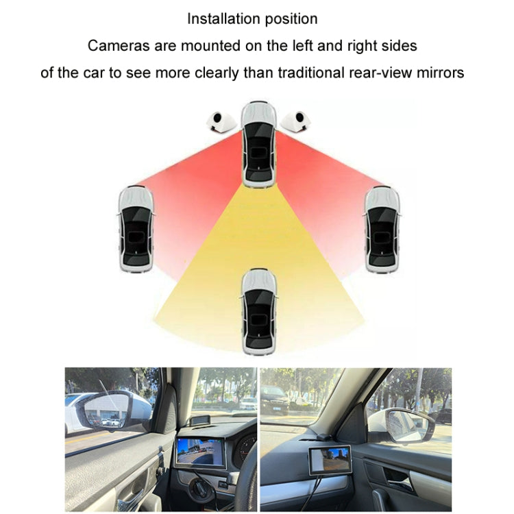 Punch-Free Car Imaging Side View Blind Spot Car Universal Night Vision Camera, Specifications: AHD1080P Silver - Rear View Cameras by PMC TechLife | Online Shopping South Africa | PMC TechLife | Buy Now Pay Later Mobicred