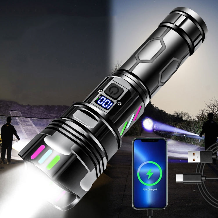 E-SMARTER A08 Flat Port Digital Display Fluorescent Strip Flashlight High Power LED Strong Light Flashlight(Battery Not Included) - LED Flashlight by E-SMARTER | Online Shopping South Africa | PMc TechLife | Buy Now Pay Later Mobicred