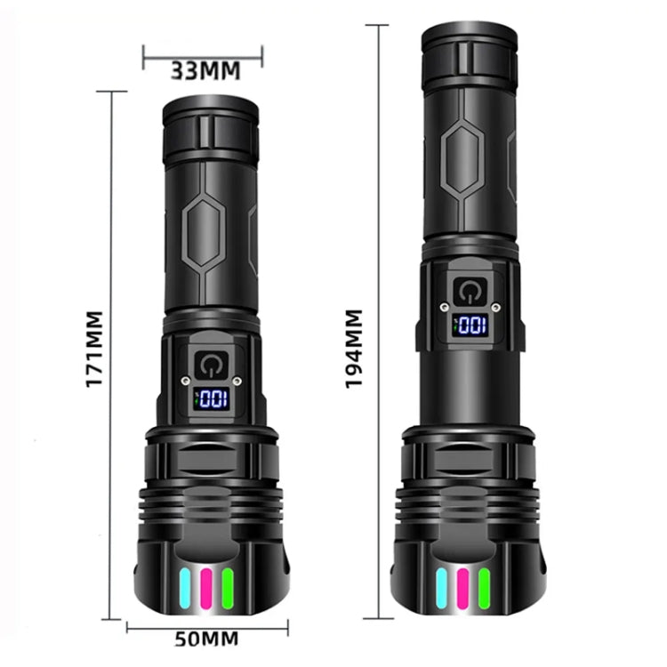 E-SMARTER A08 Flat Port Digital Display Fluorescent Strip Flashlight High Power LED Strong Light Flashlight(Battery Not Included) - LED Flashlight by E-SMARTER | Online Shopping South Africa | PMc TechLife | Buy Now Pay Later Mobicred