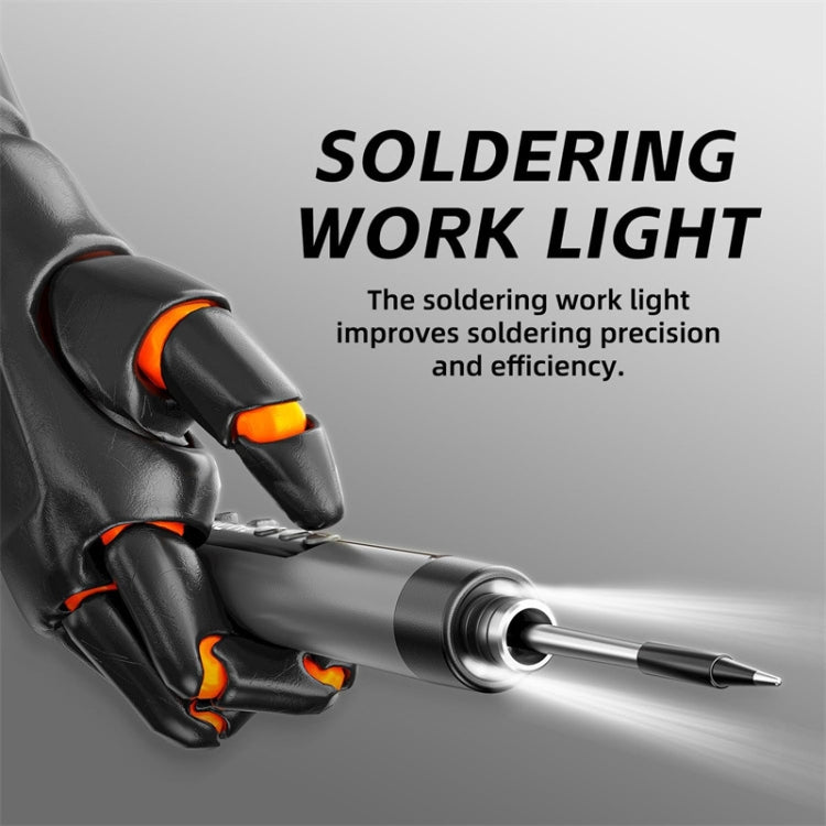 USB Digital Display Charging Soldering Iron Set 5-speed Temperature Adjustable Standard Edition Gray - Soldering Iron Set by PMc TechLife | Online Shopping South Africa | PMc TechLife | Buy Now Pay Later Mobicred
