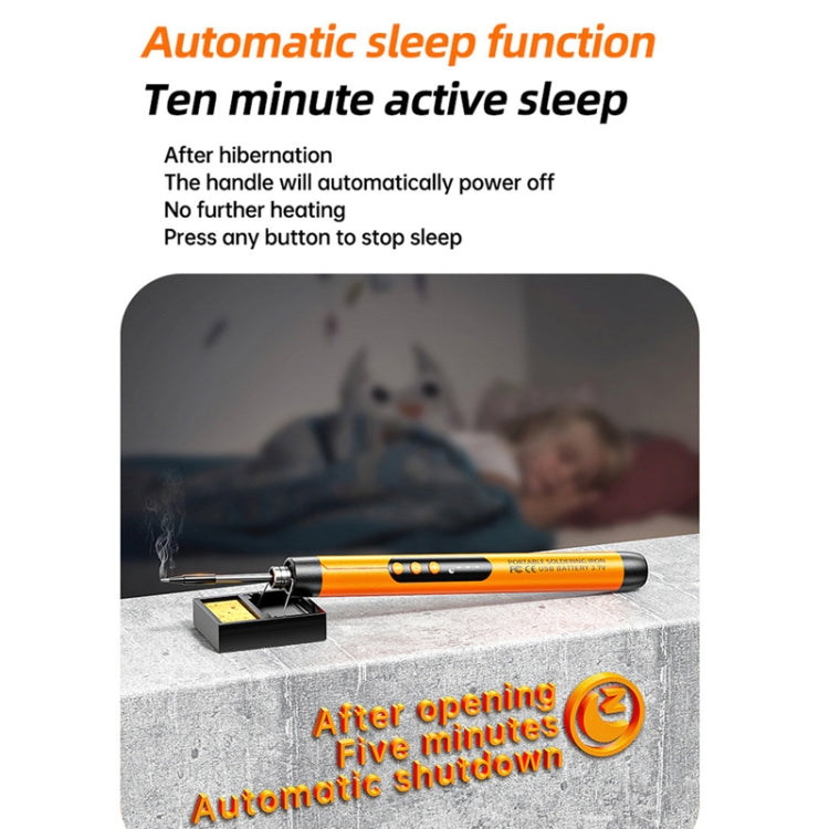 USB Digital Display Charging Soldering Iron Set 5-speed Temperature Adjustable 3 Heads Gray - Soldering Iron Set by PMc TechLife | Online Shopping South Africa | PMc TechLife | Buy Now Pay Later Mobicred