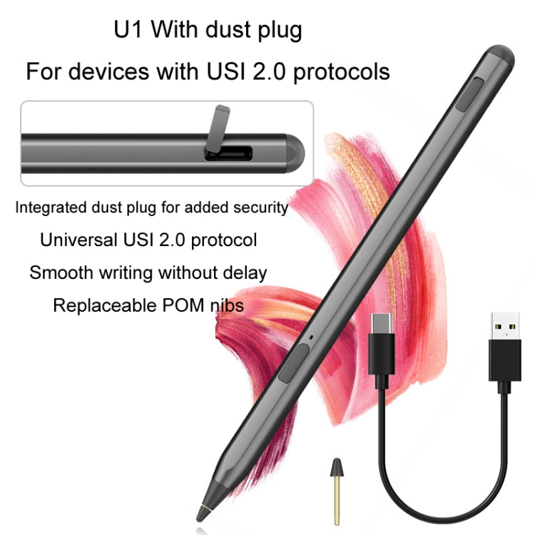 Tablet Stylus Pen USI2.0 Protocol Pen Stylus Anti False Touch(Gray) - Stylus Pen by PMC TechLife | Online Shopping South Africa | PMC TechLife | Buy Now Pay Later Mobicred