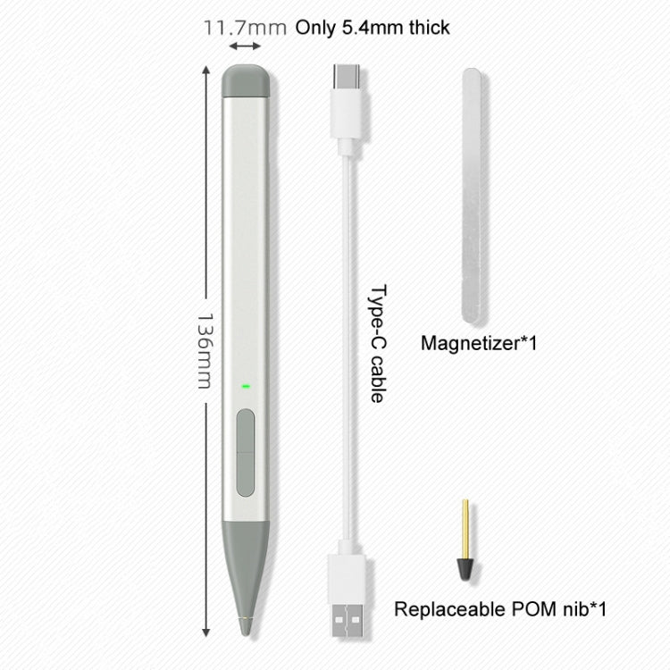 For Microsoft Surface Pro 8 / 9 / Go Laptop Stylus 4096 Pressure Sensitive Stylus Pen(Gray) - Stylus Pen by PMC TechLife | Online Shopping South Africa | PMC TechLife | Buy Now Pay Later Mobicred