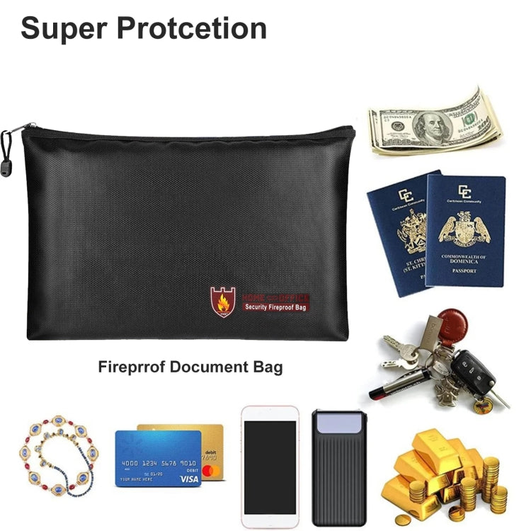 13.4x9.8in Fireproof Waterproof Document And Money Bag Cash Envelope For Jewelry Passport Valuables - free shipping - PMc TechLife - Order now!