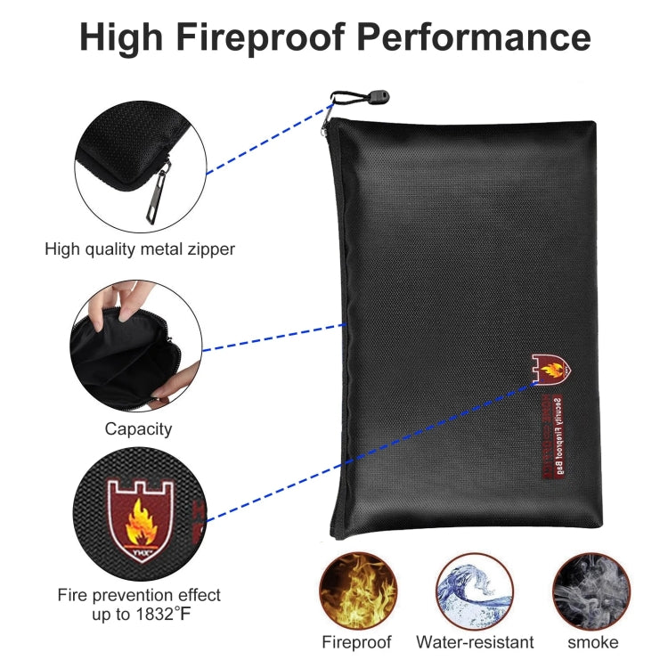 10.6x6.3in Fireproof Waterproof Document And Money Bag Cash Envelope For Jewelry Passport Valuables - free shipping - PMc TechLife - Order now!