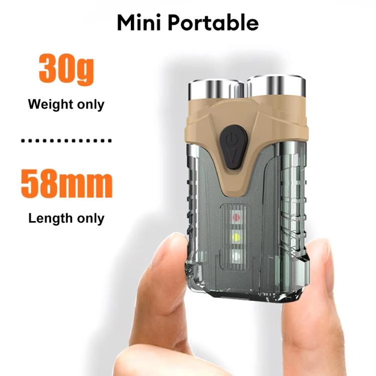 E-SMARTER Portable LED Keychain Light Outdoor Camping Dual Lamp(Brown) - free shipping - PMc TechLife - Order now!