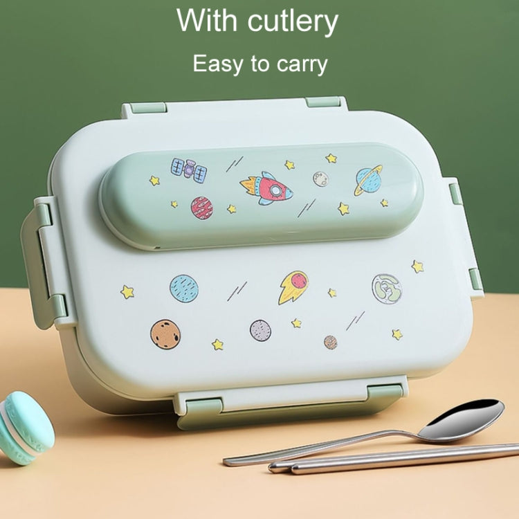 316 Stainless Steel Insulated Lunch Box Children Portable Compartment Lunch Case, Style: Light Green 2 Grids - Cutlery Sets by PMc TechLife | Online Shopping South Africa | PMc TechLife | Buy Now Pay Later Mobicred