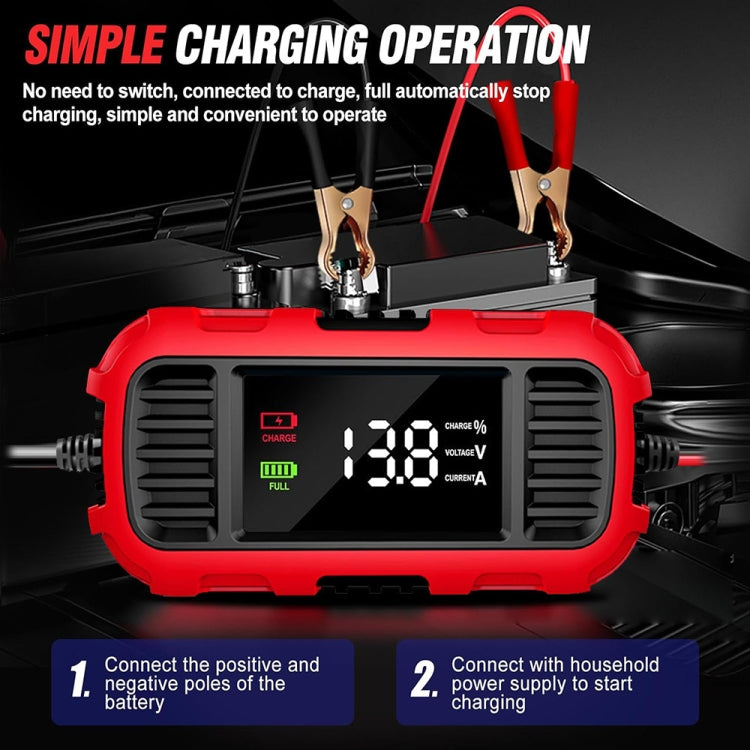 FOXSUR 2A 12V Motorcycle ATV Fully Automatic Trickle Battery Charger(EU Plug) - Battery Charger by FOXSUR | Online Shopping South Africa | PMC TechLife | Buy Now Pay Later Mobicred