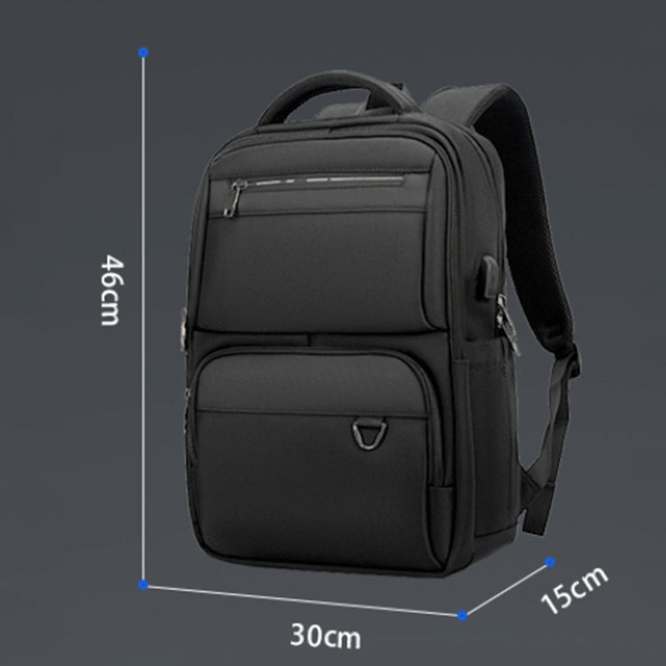 SKV B23889 Men Large Capacity Double-Shoulder Business Laptop Bag(Black) - free shipping - PMC TechLife - Order now!